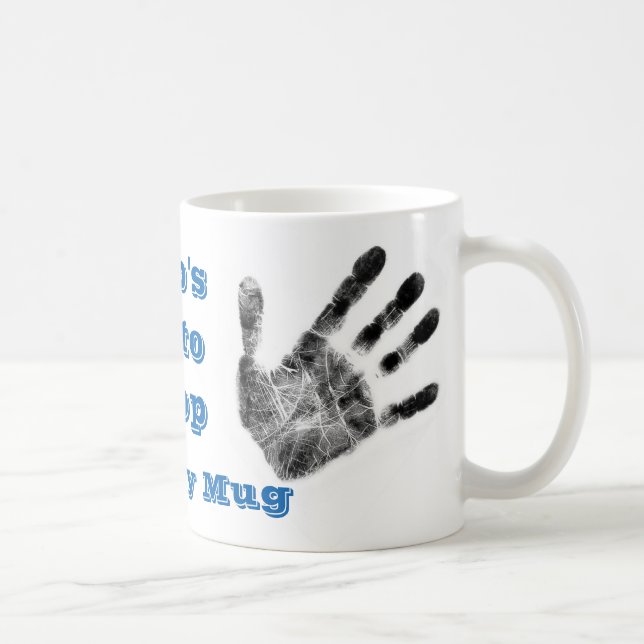 De Café Taza sucia del handprint, mecánico, medecina (Derecha)