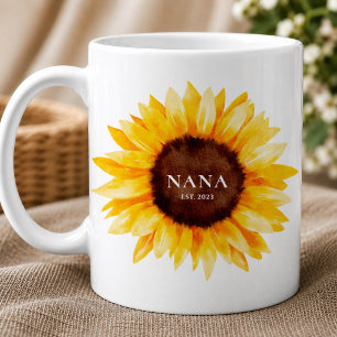 De Café Taza Sunflower Nana   Regalo para Abuela