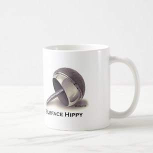 De Café Taza superficial del hippy