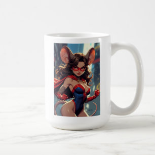 De Café Taza SuperMouse Mujer mano izquierda blanca