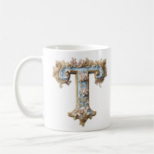 Taza 'T' Inicial Barroca para una Princesa del Caf