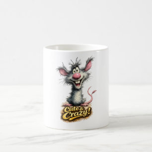 De Café 🐭💥 Taza “¡Tierno y Loco!” ☕😜