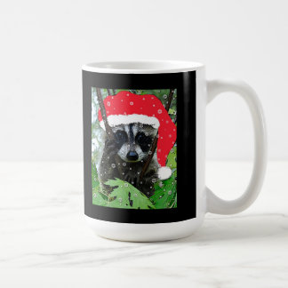 De Café Taza "traviesa" del mapache del navidad