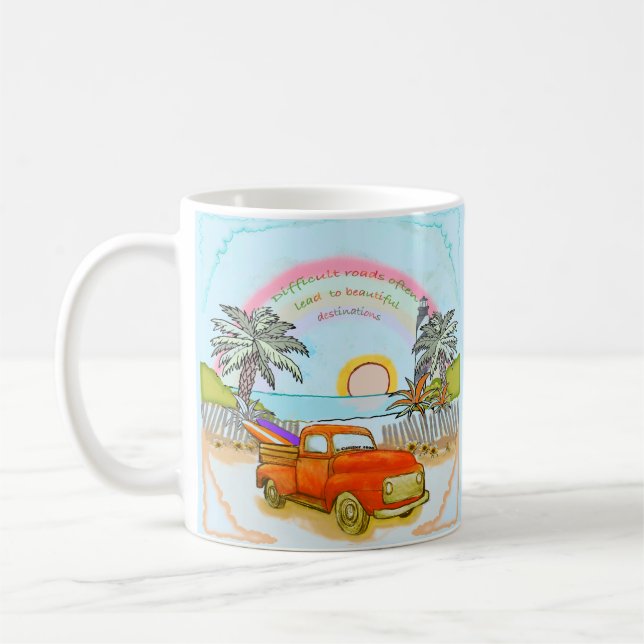 De Café Taza Truck Surfer Faro (Izquierda)