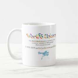 De Café Taza Unicornio Arcoíris Palabra Mundial