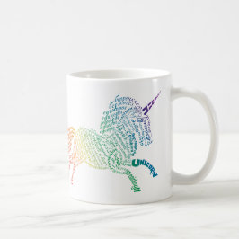 De Café Taza Unicornio Arcoíris Palabra Mundial
