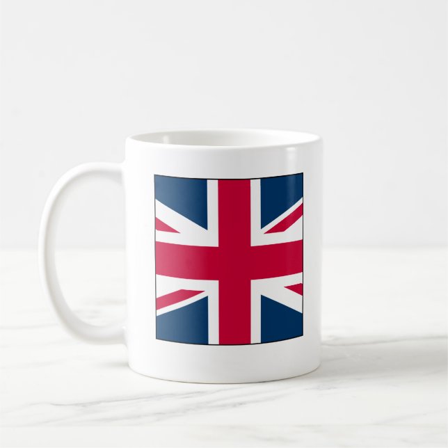 De Café Taza Union Jack con gran diseño cuadrado  (Izquierda)