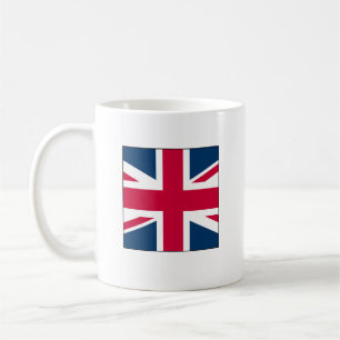 De Café Taza Union Jack Pequeño Diseño Cuadrado