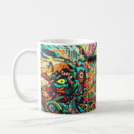 De Café Taza Urban Chaos – Energía vibrante del arte urban
