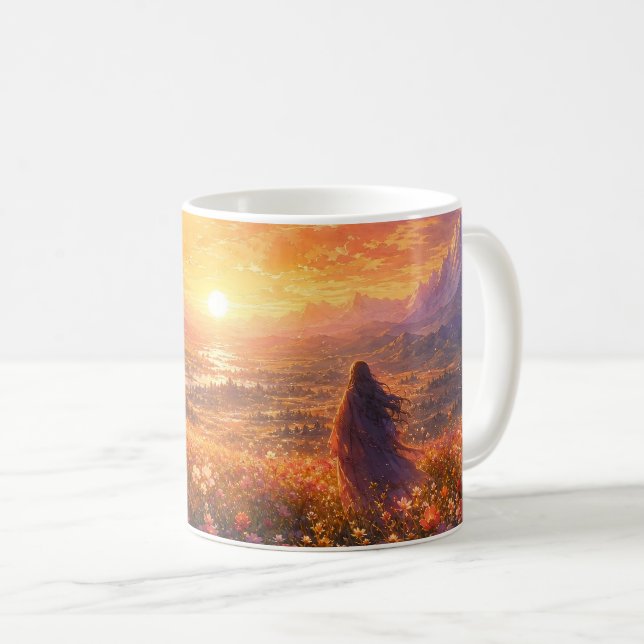 De Café Taza Valle del Atardecer Dorado (Anverso derecho)
