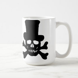 De Café Taza "Veneno" Calavera y Huesos Cruzados con Sombr