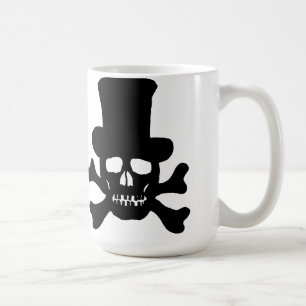 De Café Taza "Veneno" Calavera y Huesos Cruzados con Sombr
