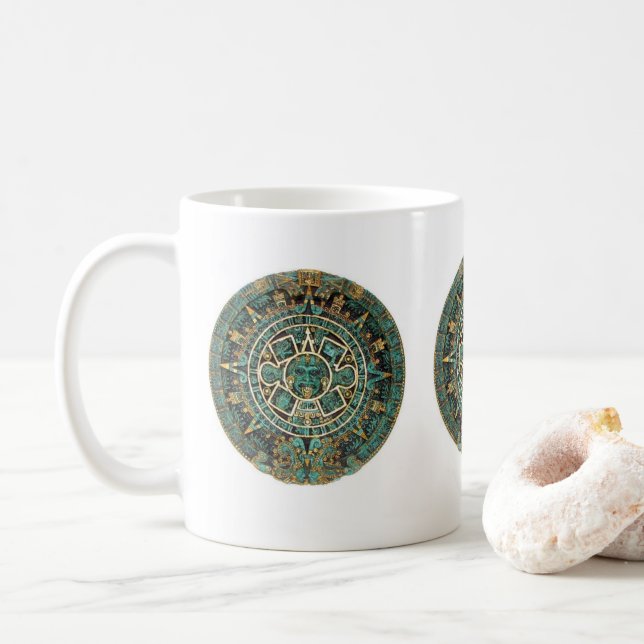 De Café Taza Verde Azteca (Con donut)