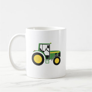 De Café Taza verde del tractor