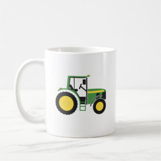 De Café Taza verde del tractor