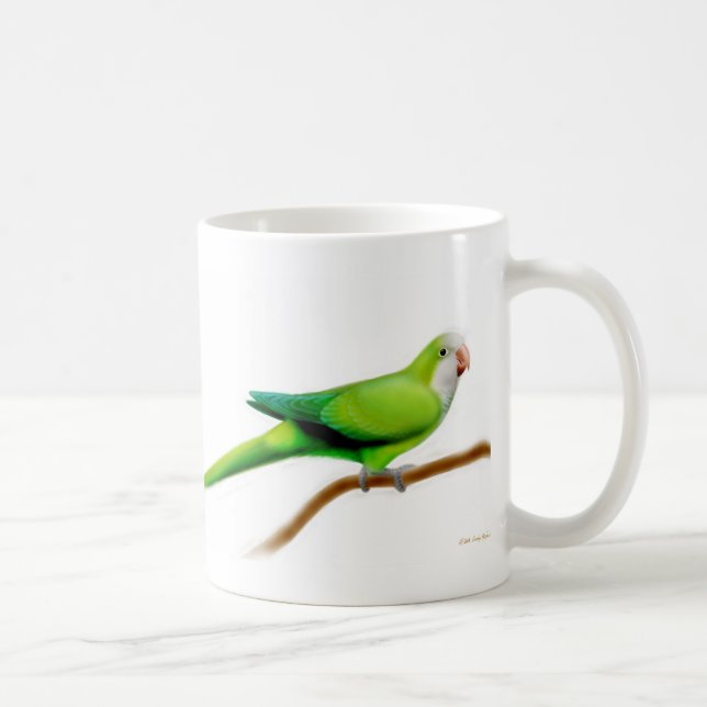 De Café Taza verde fresca del loro del Quaker (Derecha)
