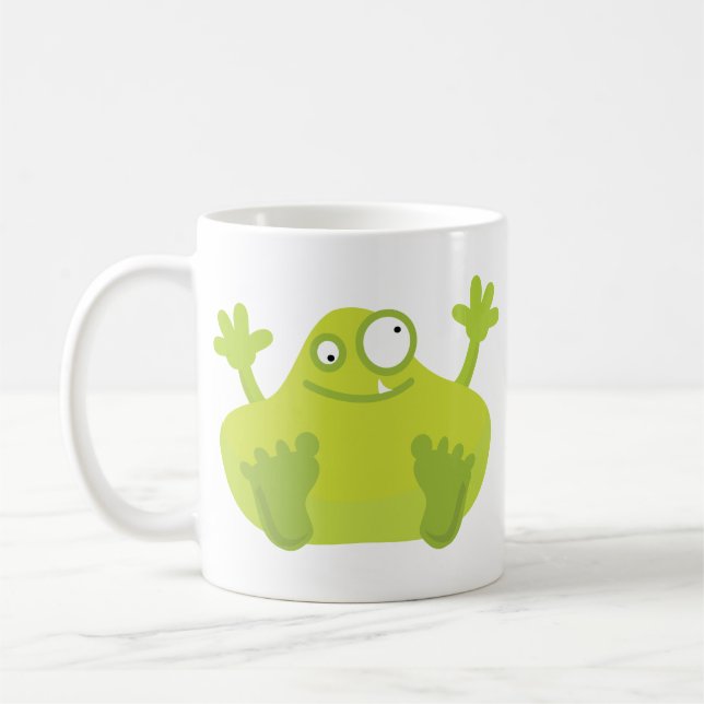 De Café Taza verde linda del monstruo (Izquierda)