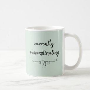 De Café Taza Verde Sage Actualmente Procrastinando