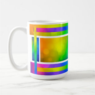 De Café Taza vibrante del arcoíris
