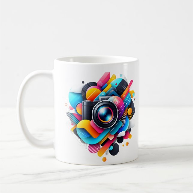 De Café Taza vibrante y dinámica (Izquierda)