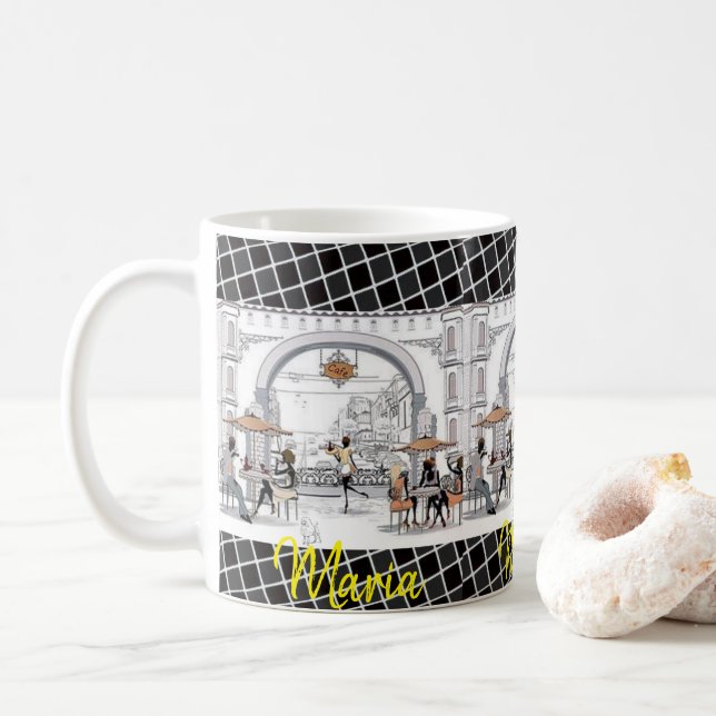 De Café Taza Victoriana (Con donut)