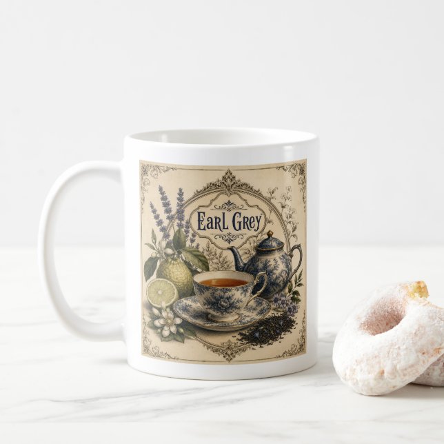 De Café taza victoriana earl grey (Con donut)