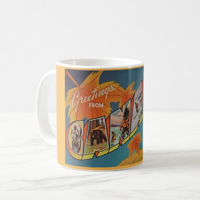 De Café Taza Vintage Canadá (Anverso izquierdo)