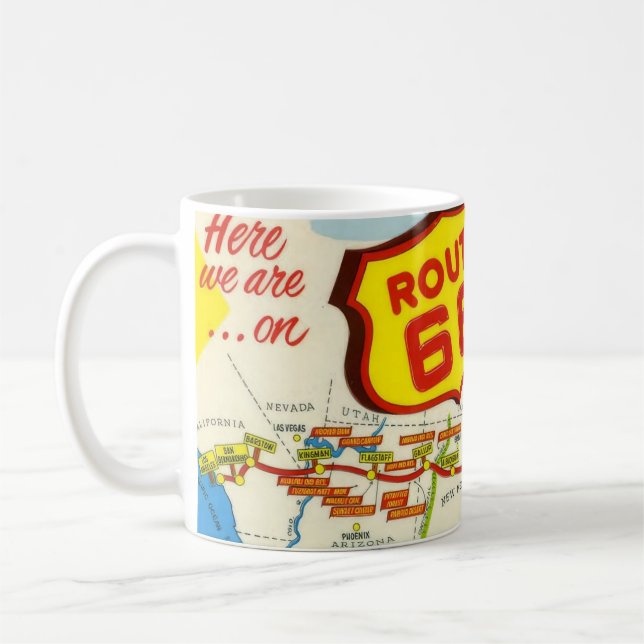 De Café Taza Vintage Ruta 66 (Izquierda)