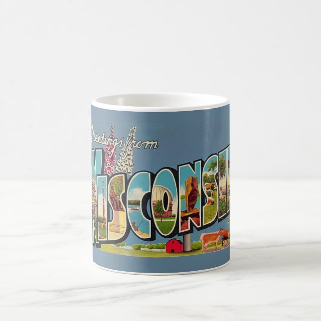 De Café Taza Vintage Wisconsin (Centro)