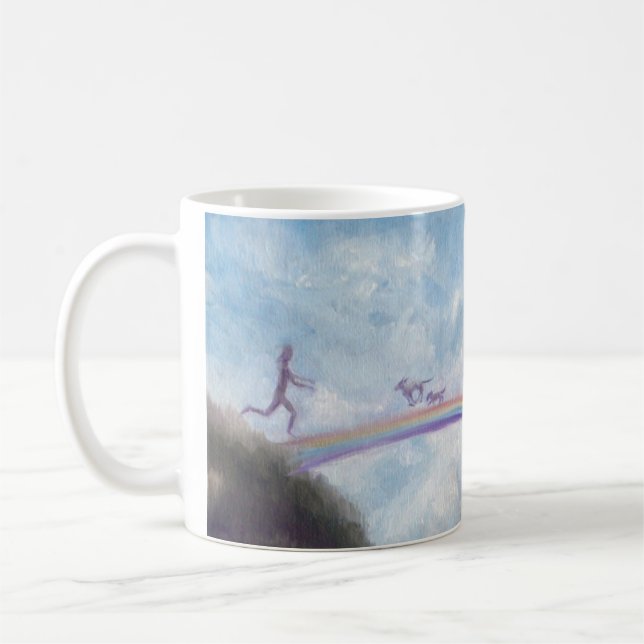De Café Taza Violano del cielo del gato del perro del (Izquierda)