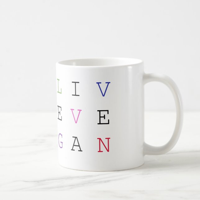 De Café Taza viva del vegano (Derecha)