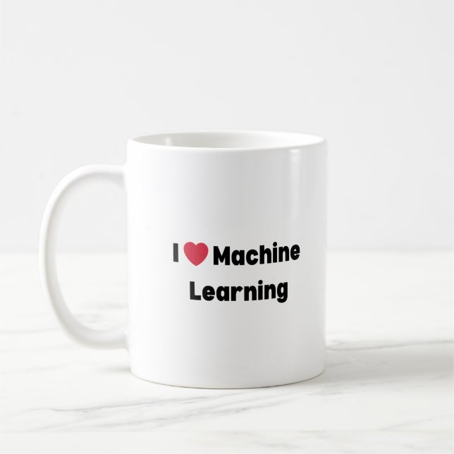 De Café Taza Yo Amo el Aprendizaje Automático – Regalo Per (Izquierda)