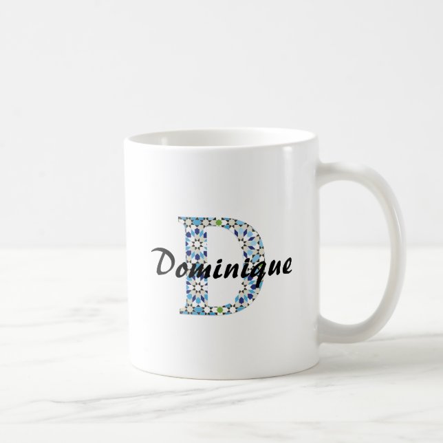 De Café Taza Z-7 Letra Geométrica D (Derecha)