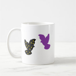 De Café Taza Zodiaco Dos Pájaros • Silueta Celestial Dual