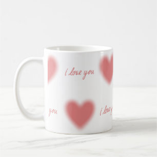 De Café Te amo a la taza con el corazón