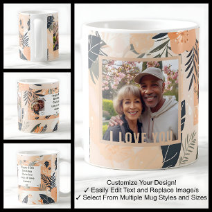 De Café Te Amo Cualquier Persona Cumpleaños Foto Taza 006