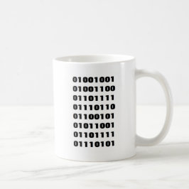De Café "Te amo" (en código binario) taza