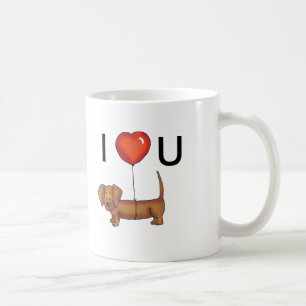 De Café TE AMO - TAZA linda del Dachshund