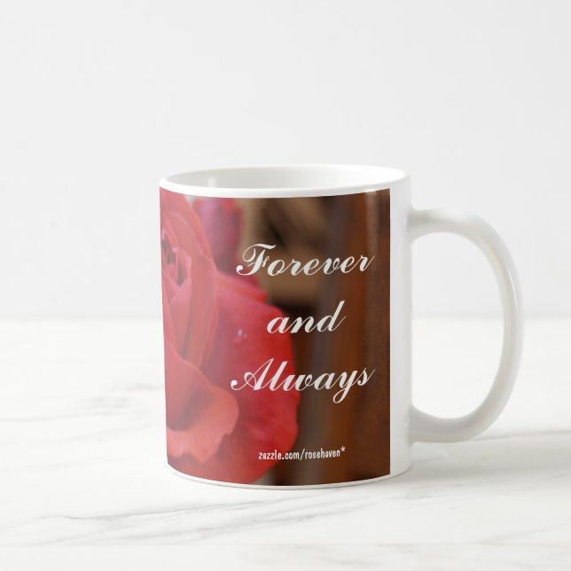 De Café Te amo - taza para siempre subió (Derecha)