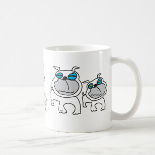 De Café Terrier y taza del bulldog