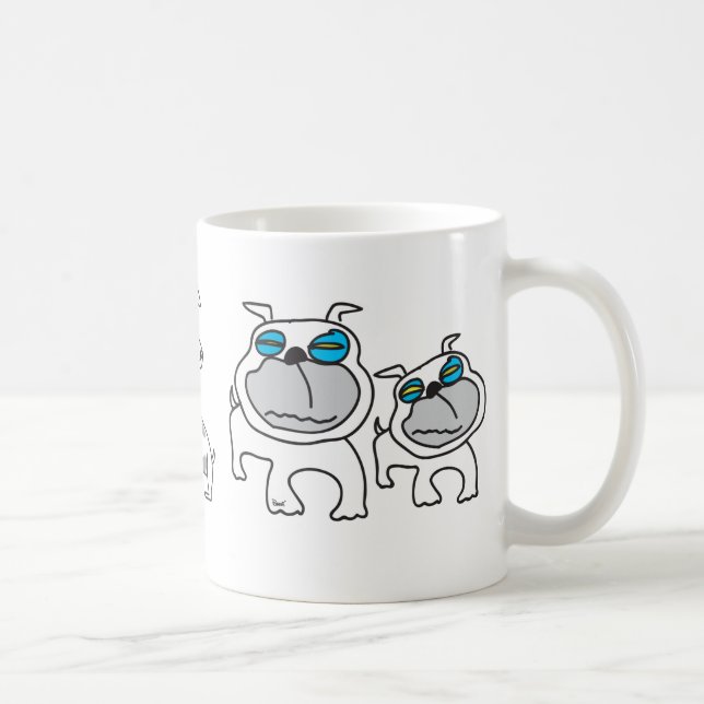 De Café Terrier y taza del bulldog (Derecha)