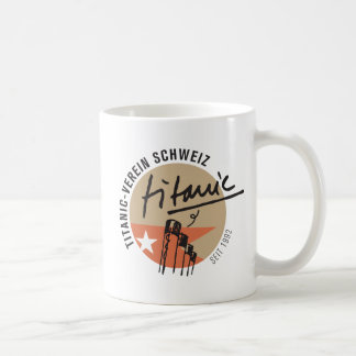 De Café Titanic asociación Suiza taza para diestros