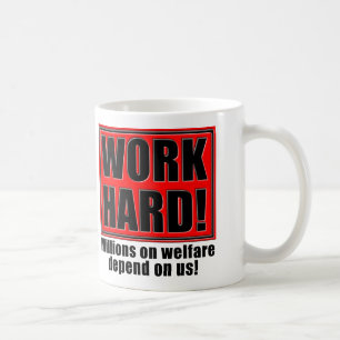 De Café Trabaja Duro Para el Bienestar Taza Divertida o Ta