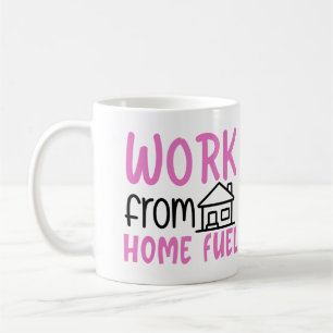 De Café Trabajo desde la taza rosa del combustible casero
