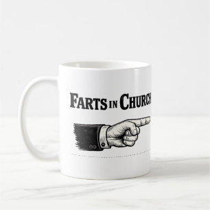 De Café Trompetas en la iglesia taza divertida