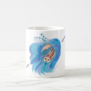 De Café Un intrincado diseño FISH en una taza