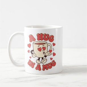 De Café Una Abrazo en una Taza Mug Lindo para Amantes del