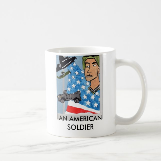 DE CAFÉ UNA TAZA AMERICANA DEL SOLDADO (Derecha)