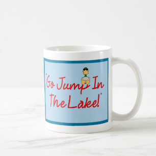 De Café ¡Va el salto en el lago! taza