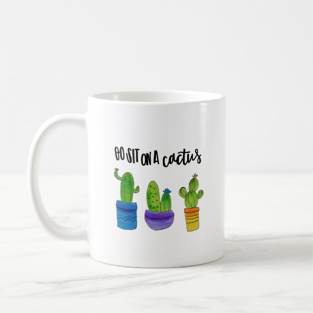 De Café Vaya se sientan en una taza del cactus (Izquierda)
